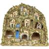 Chianese Presepe napoletano paesaggistico artigianale completo 80x65x65 cm - decorazione artigianale per presepe