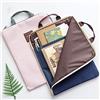 tooloflife Borsa portadocumenti multifunzione in formato A4, in tela, portatile, impermeabile, con cerniera, organizer per documenti, con maniglia, per fogli, penne, libri, tablet