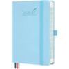 BEZEND Agenda 2026 2027 Giornaliera con Orario - 17 x 12 cm (B6) per Borsa | 16 Mesi Diario Scuola 1 Pagina 1 Giorno (Set.26 - Dic.27), Intervalli di 30 Minuti, Copertina Rigida in Pelle PU, Blu Cielo