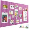 IVEOPPE Bacheca in feltro, autoadesiva, 60 x 40 cm, rosé IVEOPPE, bacheca decorativa in feltro, spessore 0,9 cm, pieghevole, lavagne memo per ufficio, cucina