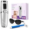Mulbijeo Mulinello Luce Pulsata, IPL Con Temperatura Controllata, Epilatore Elettrico Donna, Per Viso, Ascelle e Corpo, Epilatore Luce Pulsata, Con Modo Manuale e Automatico, Kit Ceretta, Argento