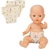 Heless 6201 - Pannolino in Mussola per Bambole Freche Früchtchen, 100% Cotone Biologico, per Peluche e Bambole di 28-35 cm