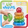 Goliath LIL' JELLIES Jelly Stacker - Giocattolo Impilabile e Rotolante per Bambini - Anelli Sensoriali Squishy, Base a Dondolo, Colori e Forme - Sviluppo Motorio - Dai 6 Mesi