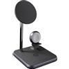 ZENS Caricabatterie magnetico wireless QI 4-in-1 della serie Zens Aluminium