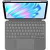 Logitech Combo Touch - Tastiera e custodia folio - con trackpad - retroilluminata - Apple Smart connector - AZERTY - Francese - Grigio Oxford - per Apple iPad Air da 11 pollici (M2, M3)