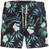 JACK & JONES Jpstmaui Flower Seersucker Swim Shorts, Nero, S Uomo