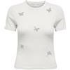 ONLY Onlsnappy Life S/S Baby Tee Box Jrs, Ballerino di Nuvola, L Donna