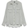 Vero Moda Camicia da Donna Vmbumpy L/S New Wvn Noos, Laurel Wreath/Stripes:Snow White, XS