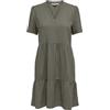 ONLY Onltiri-Goa SS V-NEC Lin BL Dress CC Pnt Vestito, Oliva Fumo, XS Donne, Oliva affumicata, XS