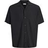 JACK & JONES Shirt Jjalfredo Slub Resort-Maglietta SS, Blazer Blu Marine, XL Uomo