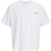 Jack & Jones Script Back Print Tee Jcoeterna-Maglietta con Stampa Posteriore con Scritta SS Sa26, Bianco Brillante, XXL Uomo