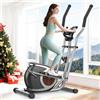 Cowmew Ellittiche Da Casa, Macchina Ellittica Magnetica con APP Bluetooth Intelligente, 16 Livelli di Resistenza, Monitor LCD, Portabottiglie, Stepper Ellittico Per l'esercizio di Fitness Domestico (Nero)