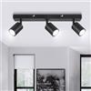 Ketom Faretti LED Soffitto GU10, Faretto LED Interno Orientabile 3 Luci