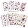 AMANDELIZABE 8 adesivi glitter con strass autoadesivi per bambini in acrilico Con 1 pinzetta, pietre glitterate per pasting fai da te