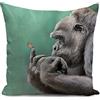 HUASHUZI federe cuscini divano 40x40 cm verde gorilla regalo donna gadget copricuscini divano cuscino decorativi soggiorno camera da letto accessori