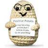 KIAYOO Patata Positiva, Regalo Originale e Divertente Idea Divertente Patata Positiva Peluche Inusuale Pupazzo di Umorismo e Motivazione Compleanno Natale Capodanno Regalo per Uomini Donne Ragazze
