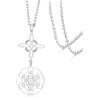 VASSAGO Collana con nodo delle streghe Collana con pendente cubo di Metatron in acciaio inossidabile Amuleto di protezione con nodo celtico Gioielli di stregoneria (collana d'argento)