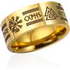 VASSAGO Anello Vichinghi per Uomini Donne Rune Norrene Mjolnir Vegvisir Bussola Triskele Valknut Elmo di Soggezione Nodo Celtico Triquetra Anelli Amuleto Gioielli Misura 7-12