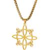 VASSAGO Collana con nodo di streghe per uomo donna celtico nodo strega ciondolo collane in acciaio inossidabile triskele fascino triskelion amuleto pagano wiccan gioielli regalo, Acciaio inossidabile
