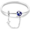 KUNSIR Moments-Bracciale Donna Adatto per Ciondolo Argento Sterling 925 Braccialetto Snake Bracciali Compatibile con Pandora Ciondolo