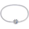 KUNSIR Moments-Bracciale Donna Adatto per Ciondolo Argento Sterling 925 Braccialetto Snake Bracciali Compatibile con Pandora Ciondolo