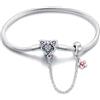 KUNSIR Moments-Bracciale Donna Adatto per Ciondolo Argento Sterling 925 Braccialetto Snake Bracciali Compatibile con Pandora Ciondolo