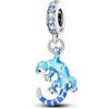 TINSLO Bead Charm Ciondolo Argento Sterling 925 con Cubic Zirconia Pendenti per Pandora Braccialetti, Compatibile con Braccialetti e Collane europei