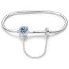 KUNSIR Moments-Bracciale Donna Adatto per Ciondolo Argento Sterling 925 Braccialetto Snake Bracciali Compatibile con Pandora Ciondolo