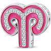 TINSLO Bead Charm Ciondolo Argento Sterling 925 con Cubic Zirconia Pendenti per Pandora Braccialetti, Compatibile con Braccialetti e Collane europei