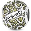 TINSLO Bead Charm Ciondolo Argento Sterling 925 con Cubic Zirconia Pendenti per Pandora Braccialetti, Compatibile con Braccialetti e Collane europei