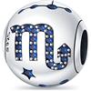 TINSLO Bead Charm Ciondolo Argento Sterling 925 con Cubic Zirconia Pendenti per Pandora Braccialetti, Compatibile con Braccialetti e Collane europei