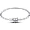 KUNSIR Moments-Bracciale Donna Adatto per Ciondolo Argento Sterling 925 Braccialetto Snake Bracciali Compatibile con Pandora Ciondolo