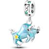 TINSLO Ciondolo 12 Costellazioni Argento Sterling 925 con Cubic Zirconia Pendenti per Pandora Braccialetti, Compatibile con Braccialetti e Collane europei, perfetto Regali per Moglie e Ragazze, toro