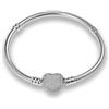 KUNSIR Moments-Bracciale Donna Adatto per Ciondolo Argento Sterling 925 Braccialetto Snake Bracciali Compatibile con Pandora Ciondolo