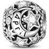 TINSLO Bead Charm Ciondolo Argento Sterling 925 con Cubic Zirconia Pendenti per Pandora Braccialetti, Compatibile con Braccialetti e Collane europei
