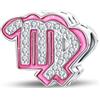 TINSLO Bead Charm Ciondolo Argento Sterling 925 con Cubic Zirconia Pendenti per Pandora Braccialetti, Compatibile con Braccialetti e Collane europei