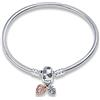 KUNSIR Moments-Bracciale Donna Adatto per Ciondolo Argento Sterling 925 Braccialetto Snake Bracciali Compatibile con Pandora Ciondolo