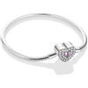 KUNSIR Moments-Bracciale Donna Adatto per Ciondolo Argento Sterling 925 Braccialetto Snake Bracciali Compatibile con Pandora Ciondolo