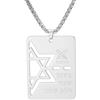 VASSAGO Collana con Stella di David Collana con Benedizione Ebraica Collana con Stella Ebraica In Acciaio Inox Ciondolo Religioso Israele Gioielli