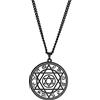 VASSAGO Talismano Sigillo di Collana Stella di Davide a sei punte 12 Costellazioni Ciondolo Amuleto di protezione Acciaio inossidabile Esagramma Gioielli ebraici Regalo