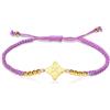 VASSAGO Braccialetto con nodo delle streghe per donne e uomini in acciaio inossidabile, con nodo celtico magico regolabile, perle colorate, intrecciato, braccialetti con nodo delle streghe, cordino