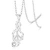 VASSAGO Collana con ciondolo a forma di nota musicale, in acciaio inox, con simbolo della pace, per amanti della musica, gioielli regalo per donne e adolescenti, Adjustable, Acciaio inossidabile