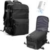 VENATIN Zaino da Viaggio con Sottovuoto, Zaino a compressione sottovuoto, Borse da cabina Ryanair 40x30x20 con sottovuoto con pompa,Nero