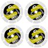 SANLEETEK Dischi per Legno Carburo Tungsteno - 75mm 4pezzi Lama Sega Disco per Legno Gomma Plastica Gesso Pannelli Fibra Vetro Residui Cemento per Smerigliatrice Angolare con Foro 10mm SANLEETEK