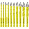 SANLEETEK Set di Trapano Eccentriche - Set Punte in Carburo per Legno Plastica Muratura Piastrelle di Ceramica Calcestruzzo 10pezzi 5mm*2+6mm*2+8mm*2+10mm*2+12mm*2, Codolo Esagonale a Cambio Rapido