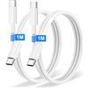 Bamkey Cavo USB C USB C 2 Pezzi 1M, 60W Cavetto Caricatore Ricarica Rapida Nylon Filo Caricatore USB C per iPhone 17 16 15 Pro Plus Pro Max, Macbook Air, Pad Pro Air, Samsung Galaxy S25 S24, Huawei, Pixel 7