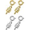 JRSHIRLEYLTD 4 pezzi chiusure magnetiche per gioielli, chiusure per braccialetti, chiusura magnetica per catene, oro, argento, per collane, gioielli, braccialetti, creazioni fai da te