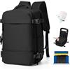 SEAFEW Zaino Ryanair 40x30x20 Sottovuoto Bagaglio a Mano Donna Zaino da Viaggio 40x30x20 Wizzair Borse da Cabina per Easyjet Uomo per Laptop 14 Pollici Trekking Casual Daypack,B01-Nero
