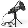 TONOR Micrófono USB de Cardioide Ordenadores PC, Micrófono con Soporte de Trípode, Filtro Antipop, Soporte Gaming, Streaming, Podcasts, Youtube, Locución, Skype, Twitch, Discord, 200 cm, TC30