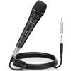 TONOR Microfono Dinamico per Karaoke con Cavo XLR 5M(500 cm),Microfoni Professionale in Metallo per Festa in casa, Canto, Parlato,Matrimonio,Mic Cardioide con Jack 6.35mm Compatibile con Altoparlante